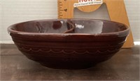 Marcrest stoneware divided bowl