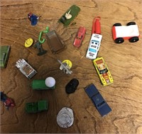 Hot Wheel type cars and misc. small toys