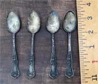 4 silverplate spoons