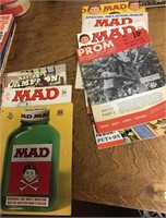 Comics, Mad and Prom magazines, song books