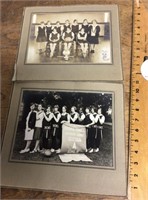2 girl's basketball team photos 1927-28