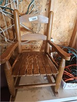 Vintage Child's Wood Rocking Chair