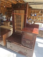Vintage Gentleman's Dresser with Mirror