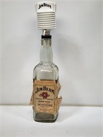 Large Glass Jim Beam Whiskey Bar Bottle