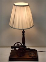 Cast Iron Toy Cannon Lamp