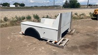 White Steel Truck Bed W/ Storage Boxes