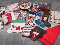 Christmas Stockings, Linens, Pillows +