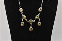 925 STERLING NECKLACE - 15" CHAIN 13.98 GRAMS