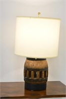WOOD LAMP MADE FROM A WAGON HUB- WORKS