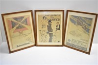 3 FRENCH RAILWAY POSTERS - 16.75" X 12.75"