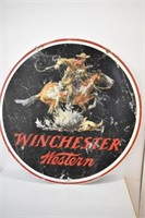 STOUT INDUSTRIES WINCHESTER RIFLE WESTERN SIGN