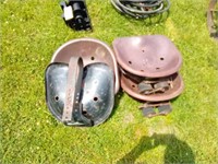 (4) Antique Steel Tractor Seats  (All)