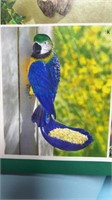 New Blue Parrot Bird Feeder 11.25" High