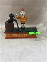 Trick Dog Cast Iron Toy Bank