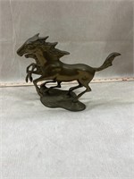 (2) Horse Brass Figurine