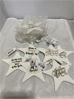 10pc porcelain star ornaments