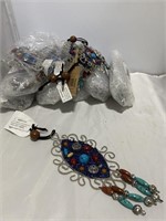 10pc beaded tribal ornaments