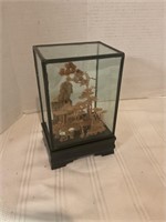 Carved cork Diorama