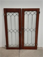 (CP) Framed Beveled Glass Picket Fence Window
