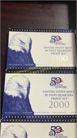 (2) 2000 US Mint 50 State Quarters Proof Sets,