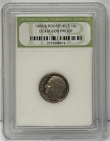 1980-S Roosevelt 10Cent Dcam Gem Proof Coin