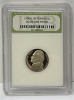 1978-S Jefferson 5Cent Dcam Gem Proof Coin