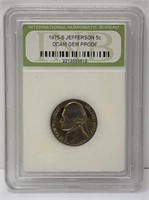 1975-S Jefferson 5Cent Dcam Gem Proof Coin
