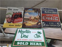 Signage - Coca Cola, Mtn Dew, Hawaii