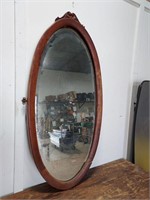 Antique beveled edge mirror  needs reset in frame