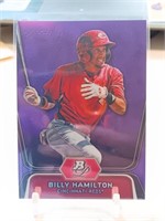 Billy Hamilton 2021 Bowman Platinum Purple Refract