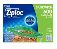 600Pk Ziploc Brand Sandwich Bags