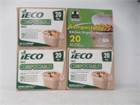 (4) Compostable Kitchen Bags, 20-Pc