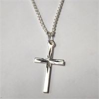 $120 Silver 7.8G 20" Cross Necklace