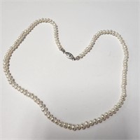 $200 Silver Fresh Water Pearl 16" Necklace