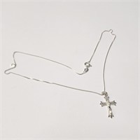 $60 Silver Cross 16" Necklace