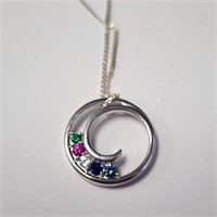 $60 Silver Cz 18" Necklace