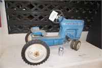 Blue Tractor With Trailer