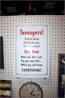 TIN TEENAGER FUNNY SIGN
