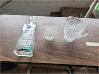 (3)  Piece Set of Cut Glassware