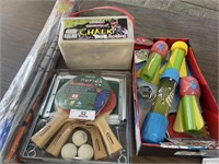 Chalk, Kites, Net 7 Paddle Set, Tri-Rockets NEW