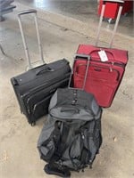 2 PC Samsonite Suitcase & 1 Eddie Bauer Bag