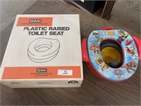 Plastic Raised Toilet Seat & Kits Potty Chair