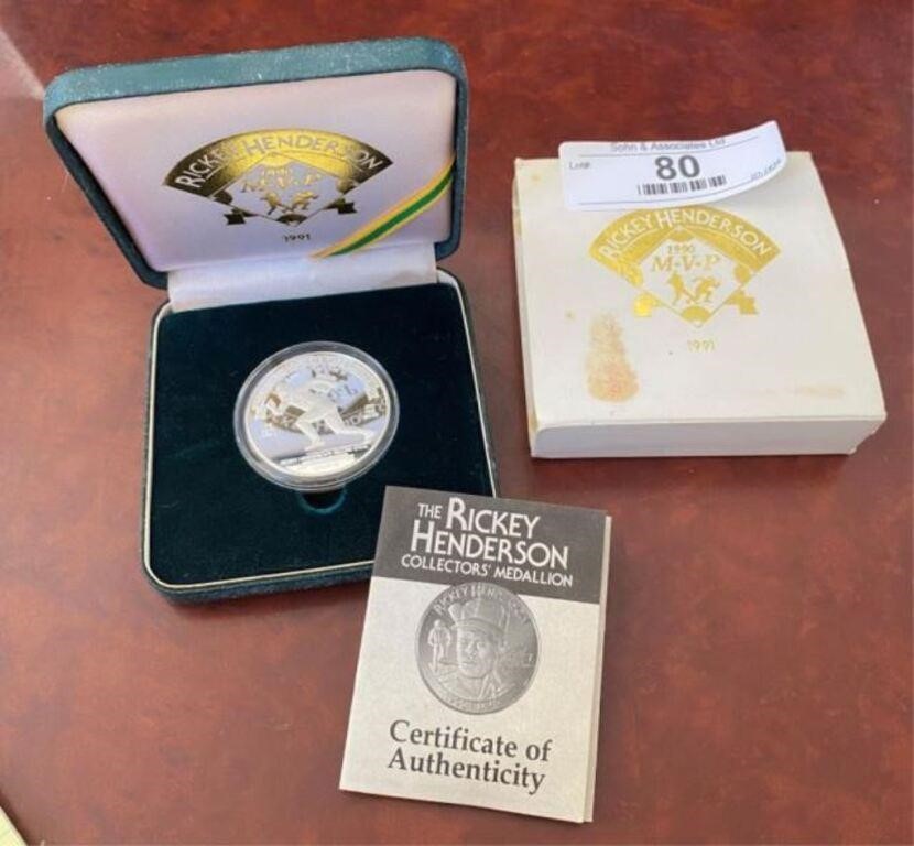Rickey Henderson Silver Medallion