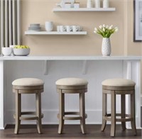 Brown Backless Swivel Counter stool
