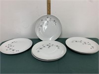 Creative Fine China Platinum Starburst Plates