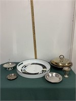 Silverplate and more serving pieces lot