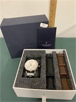 Nordgreen Pioneer 42mm Gunmetal White Watch-NEW