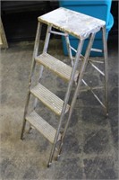 Vintage Wood/Wrought Iron Step Ladder