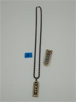 Sterling silver Asian neckla pendants 44 grams