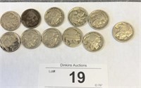 11 buffalo nickels